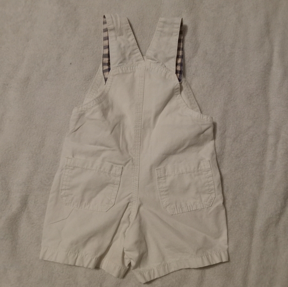 Carter's 100% Cotton White Overall Shorts - Picture 2 of 5